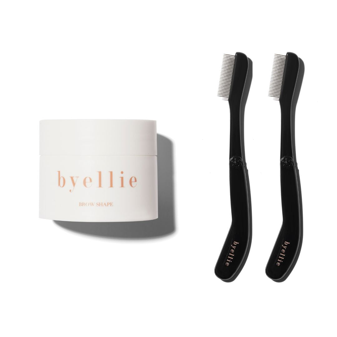 byellie brow shape + comb